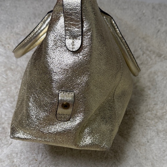 Like New Tory Burch Gold Kira Top Handle Satchel - Picture 3 of 14
